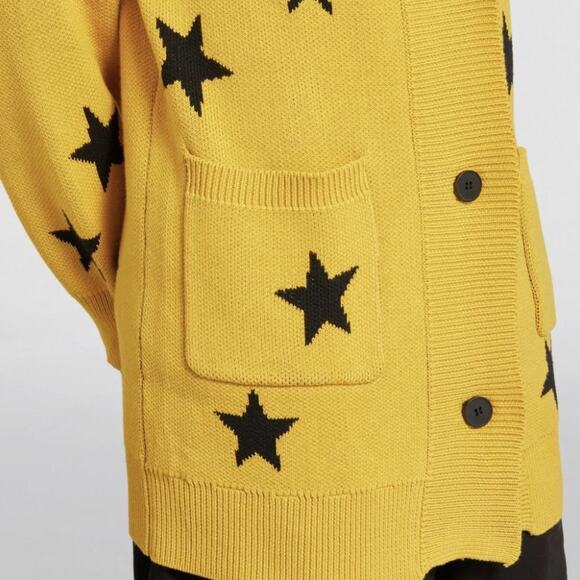 KEISER-CLARK: Men's Yellow/Black Cardigan - Size M - Picture 6 of 6